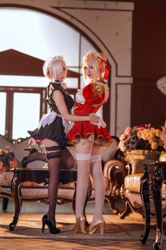 【写真】面饼仙儿 半半子_Claudius_x_Kyrielight_Maid 21P_224MB-Cos盒子